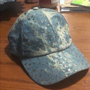 Nasty Gal denim gold star hat